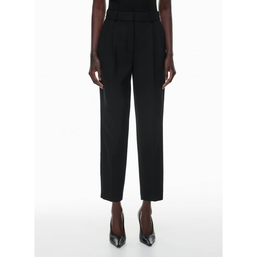 BABATON Vogue Pant Black Relaxed Pleated Trousers Slacks Office Size 8 Aritzia